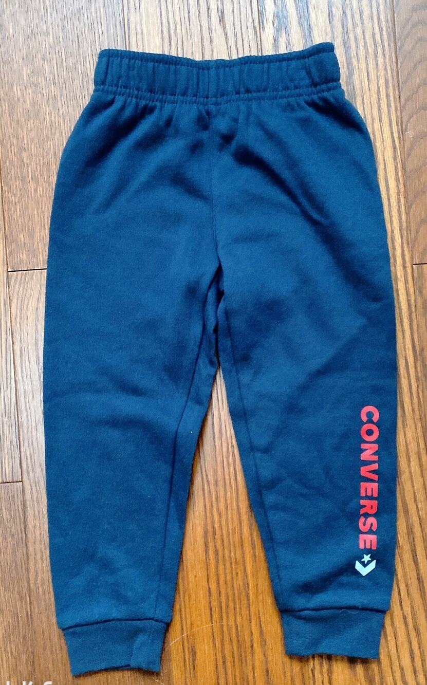 NWT Converse Toddler Boy's Logo Jogger Sweatpants in Navy Size 4T